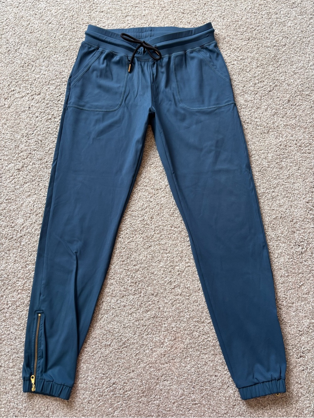 Zyia Teal Navy Blue Athletic Jogger Pants